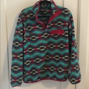 Aztec print Patagonia pullover fleece